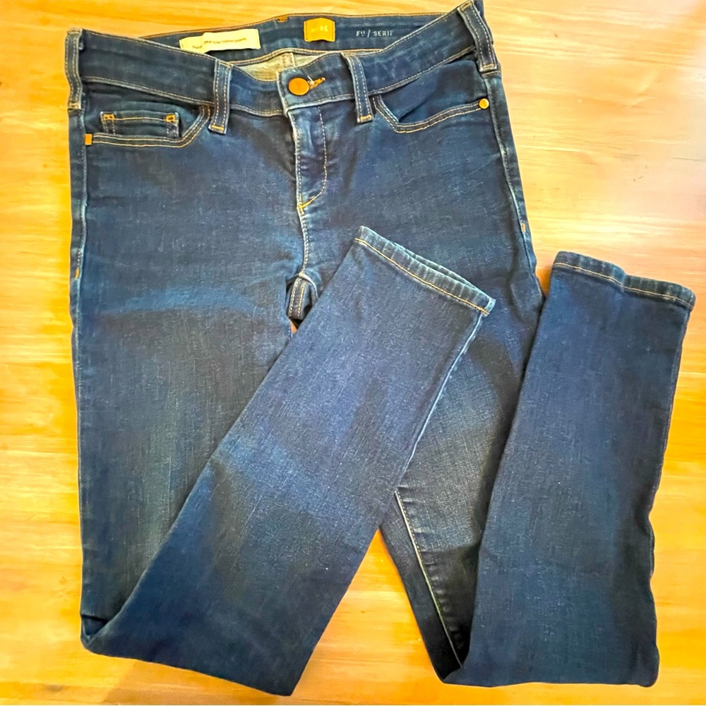 ANTHROPOLOGIE Pilcro Blue Denim Skinny Jeans. Great condition! 26